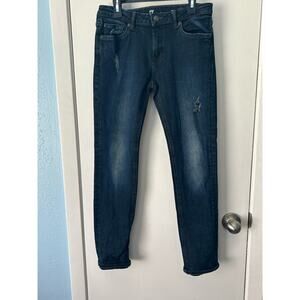 7 For All Mankind Jeans Size 12 Paxton Low Rise Grunge Straight Leg Festival